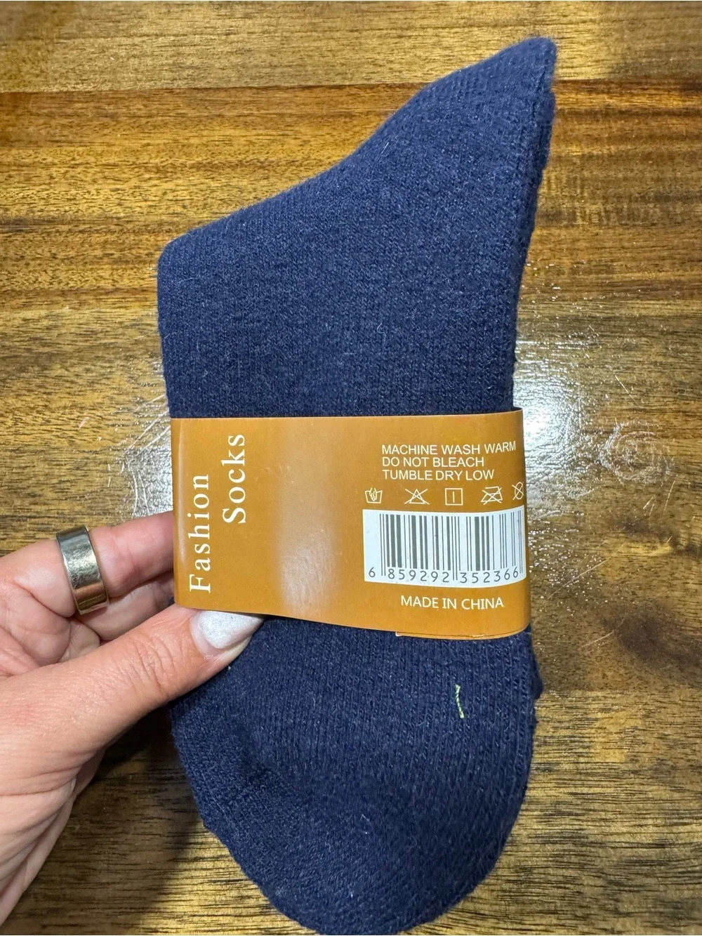 Wool - Navy Blue free style size socks